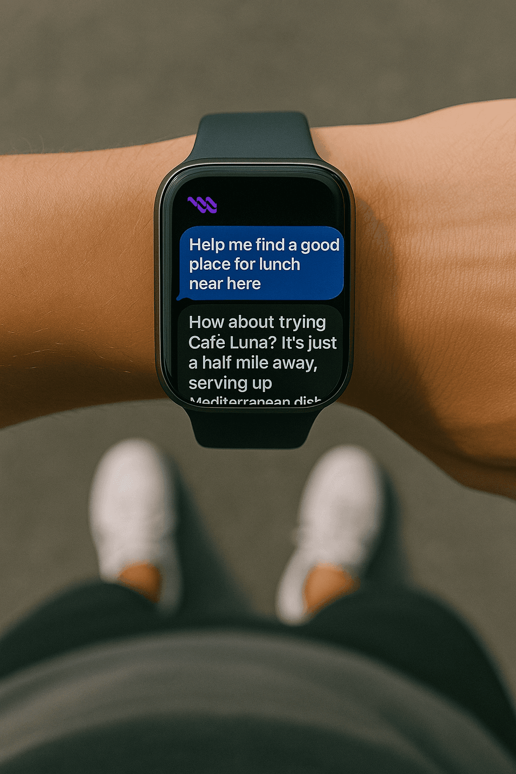 Happy user exploring with Wander app